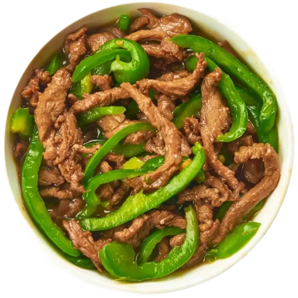 Beef in green pepper